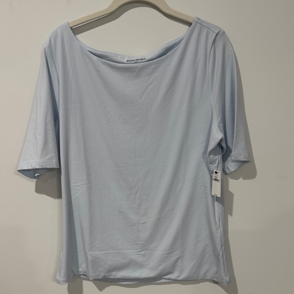Banana Republic Soft Blue Short Sleeve Tee